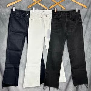 Lot 3 New Jeans 25 Women Youth Black Orchid Edwin White Shiny Navy Black Staple